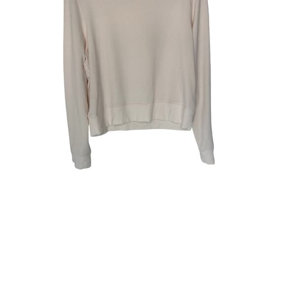 Athleta Pearl White Athletic Workout Cropped Funnel Neck Sweatshirt Size Medium - Picture 4 of 9